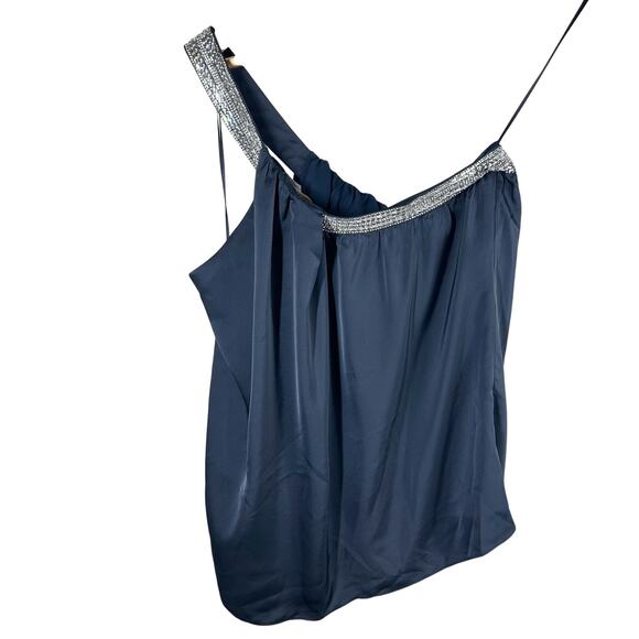 RAMY BROOK Socall Asymmetric Embellished Top Navy Casual Size XXS - Picture 4 of 11